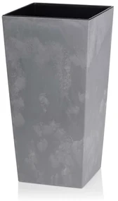 PLASTOVÝ KVETINÁČ PORTO 46X25X25 CM IMITÁCIA BETÓNU SIVÁ
