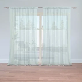 Sablio Záclony Bodky na bledomodrej: 2ks 150x250cm