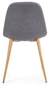 Halmar Jedálenská stolička K220, sivá/medový dub