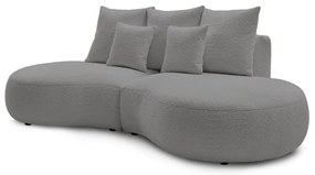 Svetlosivá pohovka z textílie bouclé 260 cm Saint-Germain – Bobochic Paris