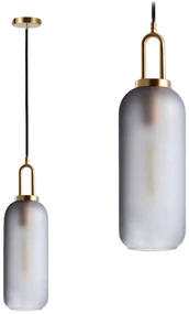 Toolight - Sklenené závesné svietidlo 1xE27 60W APP442-CP, zlatá, OSW-05934