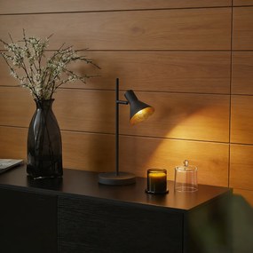 Moderná stolná lampa čierna so zlatom 1-svetlo - Magno