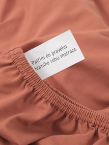 Jersey plachta s elastanom Deluxe 140 × 200 cm – terakota