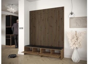 Predsieň Esmaldos V (dub artisan + čierna + sivá) . Vlastná spoľahlivá doprava až k Vám domov. 1104712