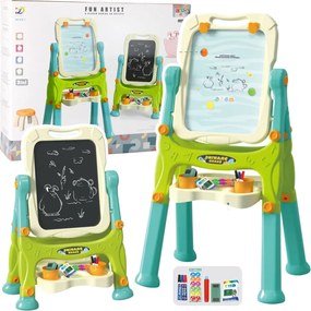 LEAN Toys Vzdelávacia obojstranná tabuľa pre rámy Príslušenstvo zelené 3v1