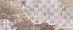 Obraz - Tehlový múr (120x50 cm)