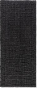 Hanse Home, Koberec behúň Bouclé Jute 105976 Black, 80x200, čierna, chodba / predsieň