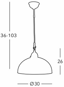 Kolarz 731.30.101 - Luster na lanku NONNA 1xE27/75W/230V pr. 30 cm jelene zelená