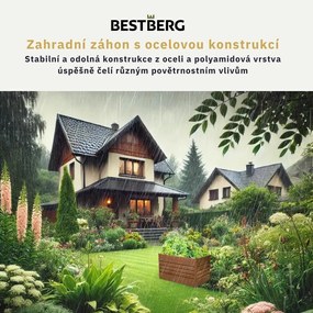 Vyvýšený záhradný záhon BestBerg VZ-735D / 735 l / 150 x 70 x 70 cm / červené drevo