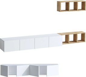 Pia Biela a dubová TV stena