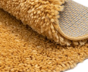 My Flair, Kusový koberec My Shaggy goldgelb kruh, 120x120 (priemer) kruh, žltá, chodba / predsieň