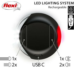 Flexi Svietidlo LED Lighting Systém čierna, 7 x 2 cm