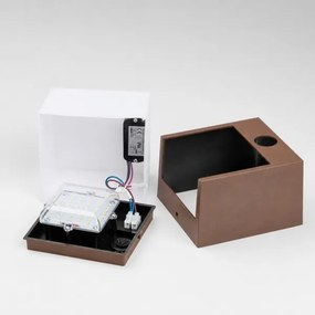 BRILAGI-LED Vonkajšie nástenné svietidlo so senzorom TERNI LED/12W/230V hnedé IP44