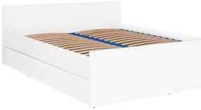 Manželská posteľ 140x200 cm Cortez C 14 (biela) (s roštom). Akcia -21%. Vlastná spoľahlivá doprava až k Vám domov. 1123730