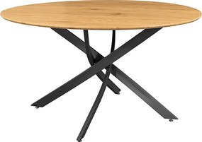 Okrúhly jedálenský stôl Pahukumaa 120 cm vzor divoký dub