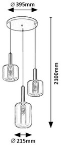 Rabalux 72103 závesné svietidlo Lissandra, čierna