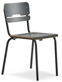 Školská stolička SCIENTIA, široké sedadlo, V 460 mm, antracit/antracit