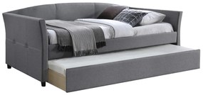 HL Čalúnená posteľ Sanna 90x200 s prístelkou - sivá
