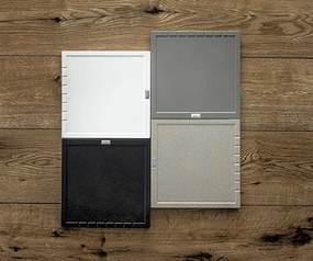 Laveo Halvo, granitový odkvapkávač 350x350x25 mm, biela, LAV-OBA_601T