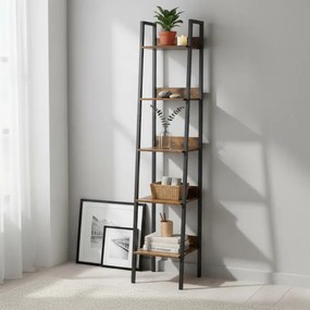 Polica RIVEN RUSTIC hnedá