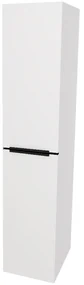 Mereo, Mereo Mailo, kúpeľňová skrinka vysoká 170 cm, čierne madlo, Multidecor, Biela Arctic, MER-CN594LPBBIAA