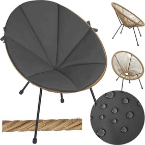 Vodeodolný podsedák do záhradného kresla ACAPULCO 91x72 cm - grafitový