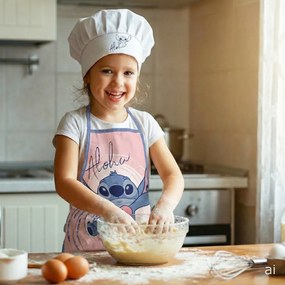 Detská zástera s kuchárskou čiapkou Lilo &amp; Stitch - motív Aloha