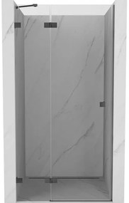 Mexen, Mexen Lunar výklopné sprchové dvere ľavé 115 cm, priehľadné, pištoľovo sivá kartáčovaná - 834-115-000-66-00-L
