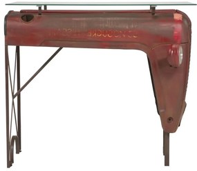 furniture-nabytek.cz - Lakovaný kovový barový stôl v červenej farbe – 122×88×110 cm