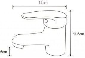 Mexen Erica, umývadlová batéria, chrómová, 746400-00