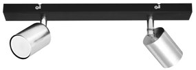 LED Bodové svietidlo TUNE 2xGU10/4,8W/230V matný chróm/čierna