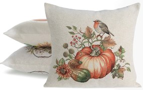 GOBELÍNOVÁ DEKORAČNÁ OBLIEČKA NA VANKÚŠ PUMPKIN2 45X45 CM VZOROVANÁ