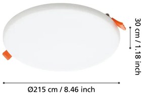 Eglo 900965 - LED Kúpeľňové podhľadové svietidlo RAPITA 18W/230V pr. 21,5cm IP65