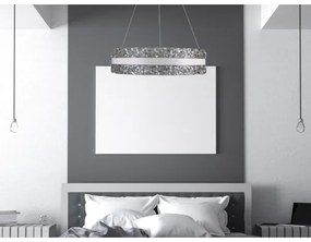 LED Stmievateľný luster na lanku LED/80W/230V 3000-6500K biela + diaľkové ovládanie