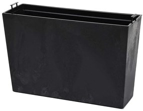 PLASTOVÝ KVETINÁČ BLOOM 36X56 CM IMITÁCIA BETÓNU ČIERNA