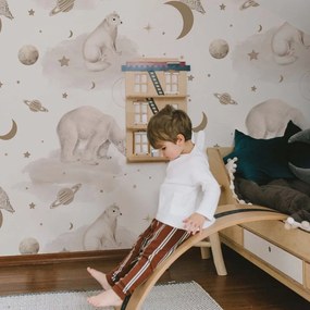 Tapeta medvedí vesmír 280x100 cm