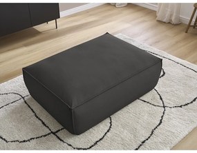 Čierna podnožka z imitácie kože Boheme – Bobochic Paris