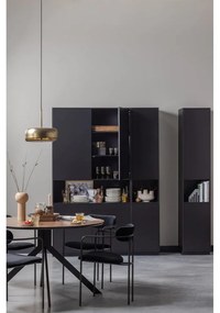 Čierna modulárna knižnica z borovicového dreva 196x210 cm Finca – WOOOD