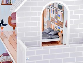 Jokomisiada Očarujúci domček s nábytkom: Štýlová drevená vila pre bábiky ZA5368