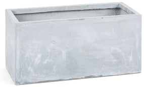 Solidflor, kvetináč, nádoba na kvety, 79.5 x 38 x 38 cm, fiberton, svetlošedý