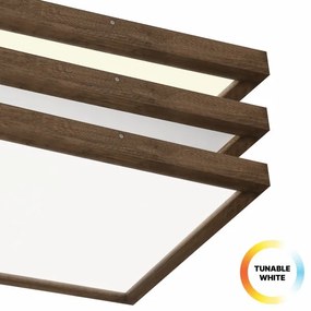 Brilagi-LED Stmievateľné svietidlo WOODY FRAME LED/50W/230V dub 60x60 cm IP44 + DO