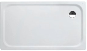 LAUFEN Platina obdĺžniková sprchová vanička zo smaltovanej ocele, odtok v rohu, 1400 x 800 x 25 mm, biela matná, H2150067570401