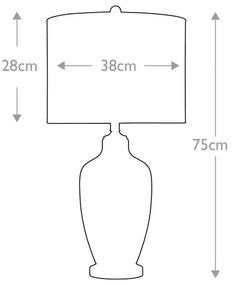 Quoizel QZ-NICOLLS - Stolná lampa NICOLLS 1xE27/100W/230V