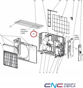 Mitsubishi 336148 T2WEB5301 Motor ventilátora klimatizácie Vonkajšie jednotky