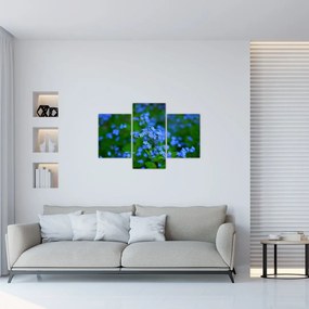 Obraz modrých kvetín (90x60 cm)