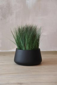 Kvetináč GORDO, sklolaminát, výška 29 cm, čierny