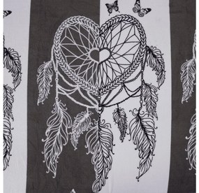 Plachta mikroplyš TIRSO 180x200 cm sivo-biela