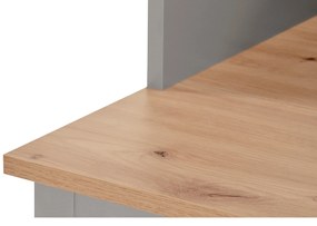 Stolík s obrubou po bokoch, sivý