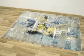 Koberec Victoria 7657A modrý / sivý / žltý