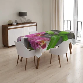 Sablio Obrus Orchidey a kamene - 130x130 cm